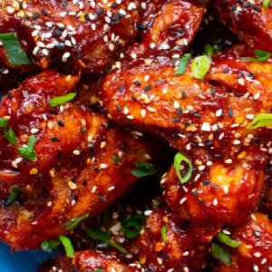 Korean Spicy Wok Wings (6 Pc)