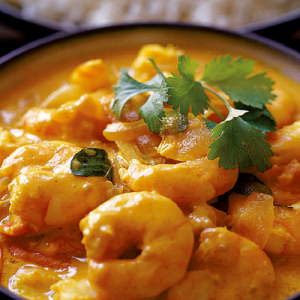 Black Tiger Coconut Prawns Curry